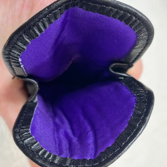 Morgenthal Frederics Soft Pouch Black Leather Eyewear Case 3"x6.75" - Picture 7 of 9